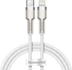 Baseus Cafule Series Metal Data USB Type C - Lightning Cable Power Delivery 20 W 1 m white (CATLJK-A02) цена и информация | Кабели для телефонов | kaup24.ee
