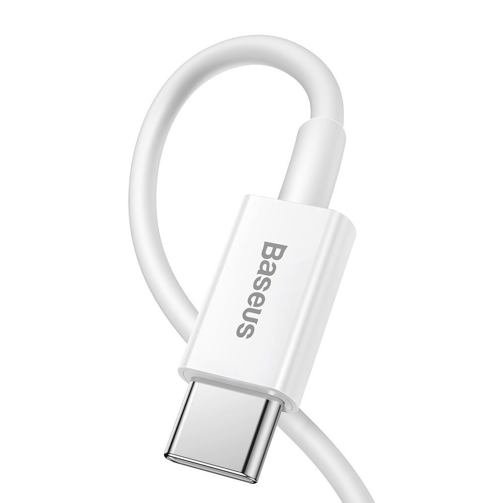 Baseus Superior CATLYS-02 USB-C -> Lightning laadimiskaabel 20W / PD / 0.25 cm valge цена и информация | Mobiiltelefonide kaablid | kaup24.ee