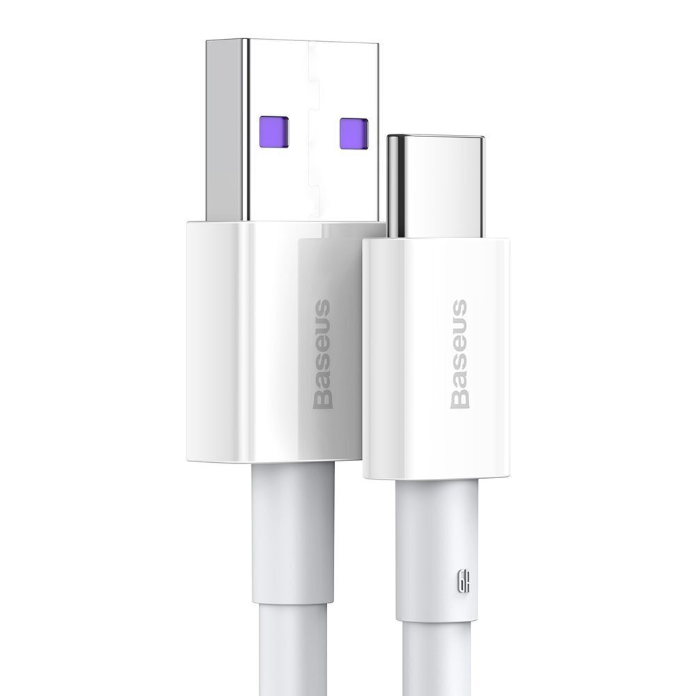 Baseus Superior Series Fast Charging Data Cable USB - USB Type C 66 W 6A 1 m White (CATYS-02) цена и информация | Mobiiltelefonide kaablid | kaup24.ee