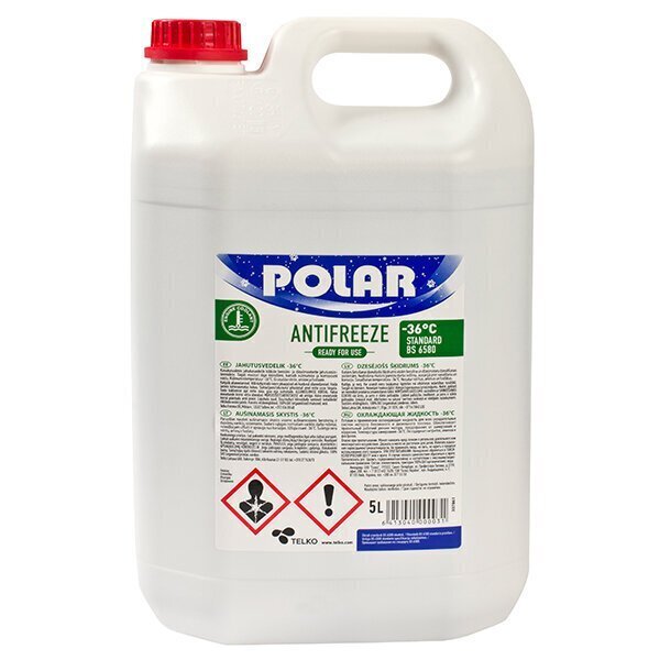 POLAR antifriisistandard (roheline) -37 * C 5L (pakendatud) цена и информация | Antifriisid ja jahutusvedelikud | kaup24.ee