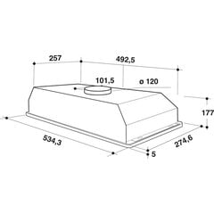 Whirlpool WCT 64 FLY X цена и информация | Вытяжки на кухню | kaup24.ee