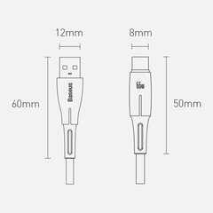 Kaabel Baseus Water Drop USB - USB Type C, 66 W (11 V / 6 A) Huawei SCP, 2 m (CATSD-N01) hind ja info | Mobiiltelefonide kaablid | kaup24.ee