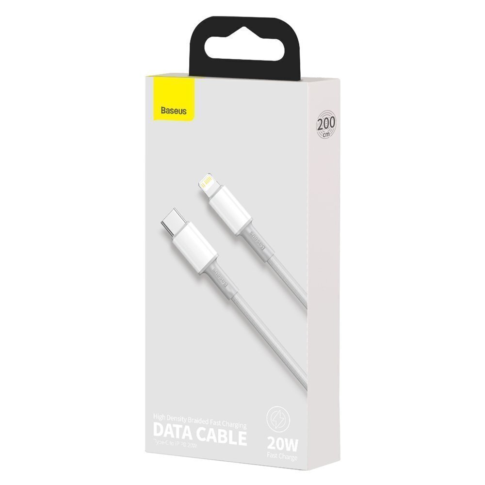 Kaabel Baseus USB Type C - Lightning 20 W, 2 m 6953156231955 hind ja info | Mobiiltelefonide kaablid | kaup24.ee