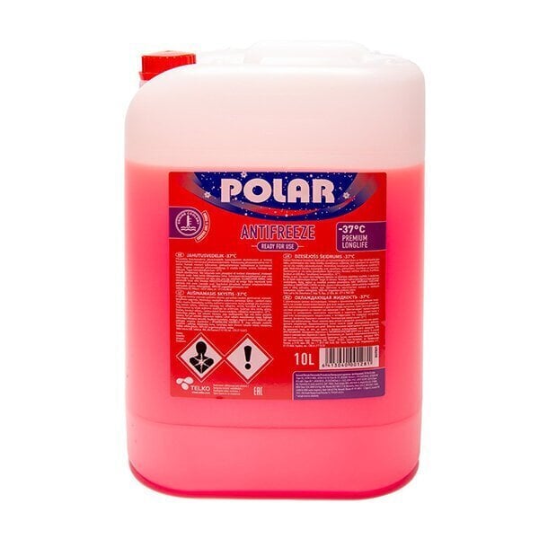 POLAR Antifreeze Premium Long Life (punane) -37 * 10L (pakendatud) цена и информация | Antifriisid ja jahutusvedelikud | kaup24.ee