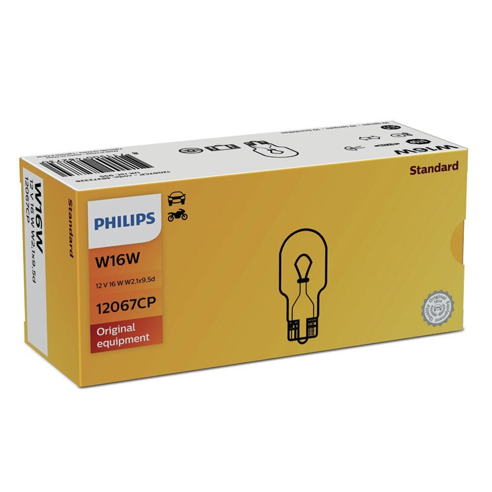 PHILIPS auto pirn 12V W16W 16W W2.1x9.5d hind ja info | Autopirnid | kaup24.ee