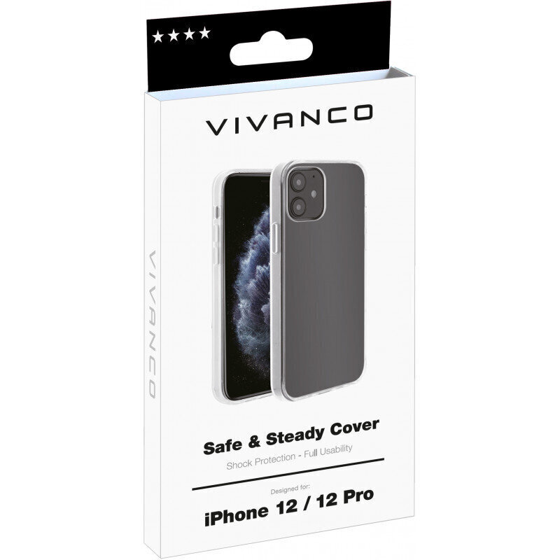 Vivanco kaitseümbris iPhone 12 Max/12 Pro Safe&Steady, läbipaistev (62129) цена и информация | Telefoni kaaned, ümbrised | kaup24.ee