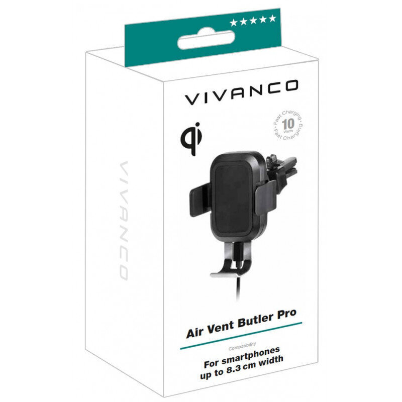 Vivanco autohoidik Butler Pro QI (61632) hind ja info | Mobiiltelefonide hoidjad | kaup24.ee