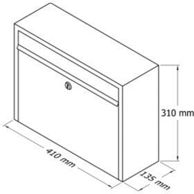 Postkast 910 PD Pruun hind ja info | Postkastid, majade numbrid | kaup24.ee