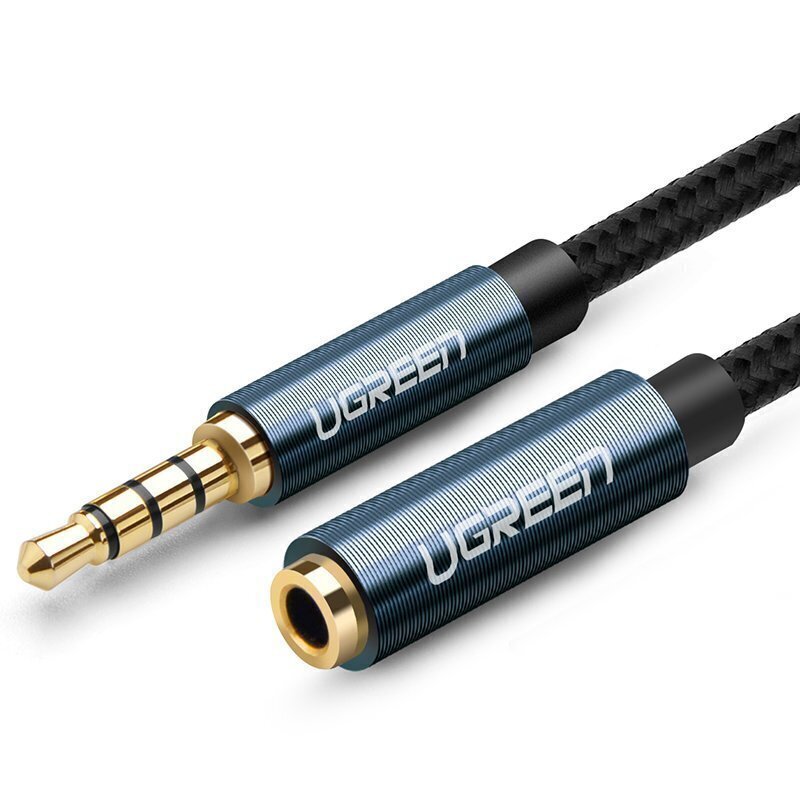 Kaabel Ugreen AUX 3,5 mm mini jack 2 m, must (AV118 10594) hind ja info | Kaablid ja juhtmed | kaup24.ee