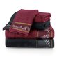 AmeliaHome rätikute komplekt, 6 tk, must/punane hind ja info | Rätikud, saunalinad | kaup24.ee