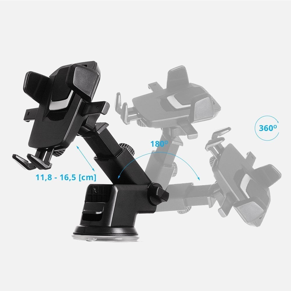 Auto telefonihoidik Car Mount Dashboard Or Windshield, must hind ja info | Mobiiltelefonide hoidjad | kaup24.ee