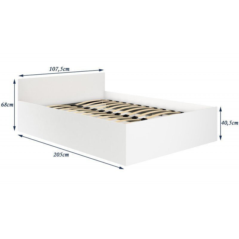 Voodi koos voodipõhja ja madratsiga NORE CLP 100x200 cm, tamme värvi hind ja info | Voodid | kaup24.ee