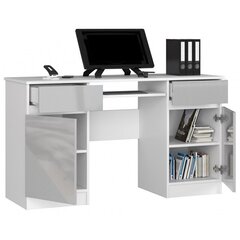 Письменный стол NORE A5, белый/светло-серый цена и информация | Компьютерные, письменные столы | kaup24.ee