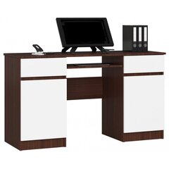 Письменный стол NORE A5, тёмно-коричневый/белый цена и информация | Компьютерные, письменные столы | kaup24.ee