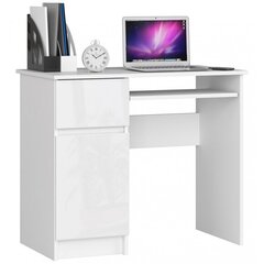 Письменный стол NORE Piksel, левый вариант, белый цена и информация | Компьютерные, письменные столы | kaup24.ee