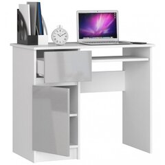 Письменный стол NORE Piksel, левый вариант, белый/светло-серый цена и информация | Компьютерные, письменные столы | kaup24.ee