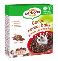 CERBONA gluteenivabad šokolaadipallid, 200g hind ja info | Hommikuhelbed | kaup24.ee