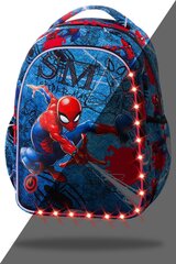 Valgustusega seljakott CoolPack Joy S LED Ämblikmees (Spiderman Denim) B47304 hind ja info | Koolikotid, sussikotid | kaup24.ee