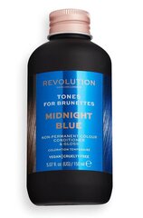 Poolpüsiv juuksevärv brünettidele Revolution Haircare London Tones For Brunettes, 150 ml, Midnight Blue hind ja info | Juuksevärvid | kaup24.ee