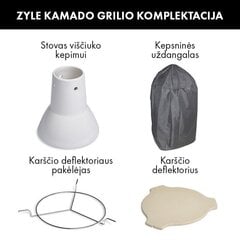 Kamado grill koos lisadega Zyle XX Large, ZY26KSRDSET, 66 cm, punane цена и информация | Грили | kaup24.ee