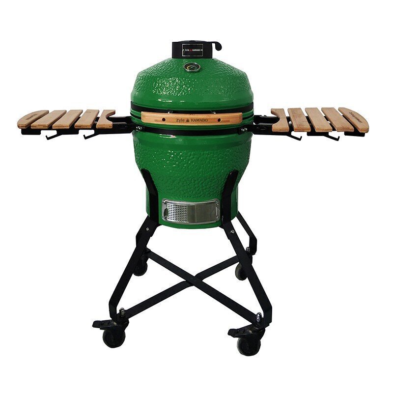 Kamado grill koos lisadega Zyle 45 cm, Medium, ZY18KSGRSET, roheline hind ja info | Grillid | kaup24.ee