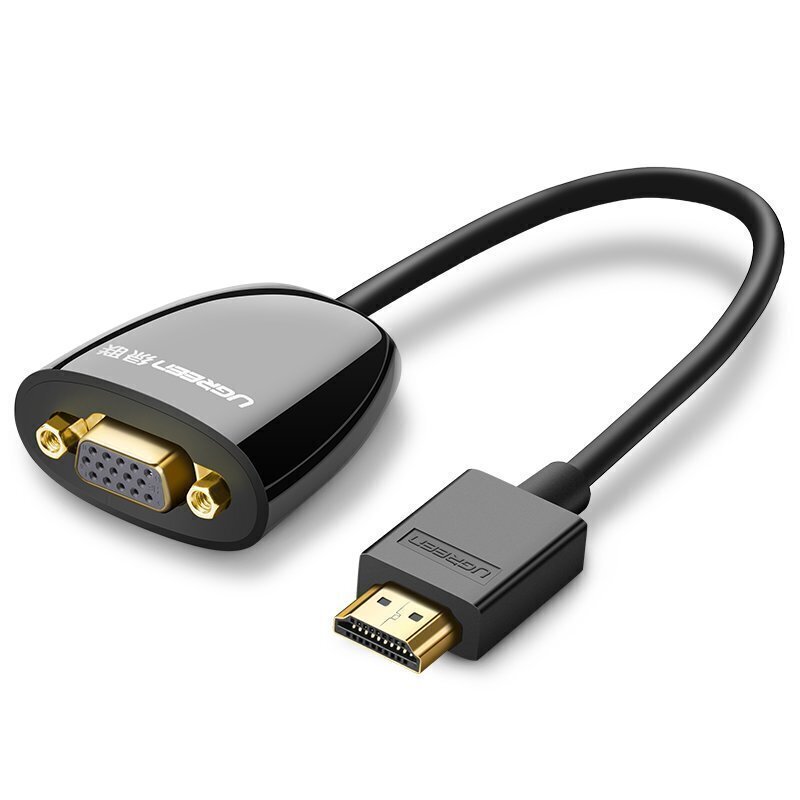 Adapter Ugreen HDMI (male) - VGA (female) FHD (MM105 40253)) цена и информация | USB jagajad, adapterid | kaup24.ee