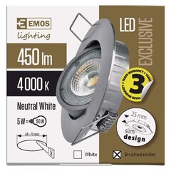 LED SÜVISTATAV VALGUSTI 5 W EXCL. NW S hind ja info | Süvistatavad ja LED valgustid | kaup24.ee
