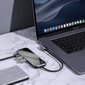 Adapteri jaotur Baseus Multi-Function Hub Type-C USB-le 3.0 * 3 + 4K / Hd + Sd + Tf + Pd Macbook / PC jaoks, hall (CAHUB-CZ0G) цена и информация | USB jagajad, adapterid | kaup24.ee