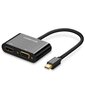 HDMI kaabel Ugreen / VGA - mini DisplayPort adapter 4K@30 Hz Full HD 1080p, must (MD108 10439) цена и информация | USB jagajad, adapterid | kaup24.ee