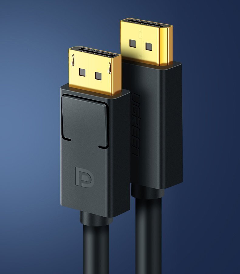 Kaabel Ugreen DisplayPort 1.2, 4K 1,5 m, must (DP102 10245) hind ja info | Kaablid ja juhtmed | kaup24.ee