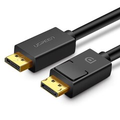 Kaabel Ugreen DisplayPort 1.2, 4K 1,5 m, must (DP102 10245) hind ja info | Kaablid ja juhtmed | kaup24.ee