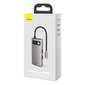 Multifunktsionaalne jagaja Baseus Metal Gleam HUB 4in1 цена и информация | USB jagajad, adapterid | kaup24.ee