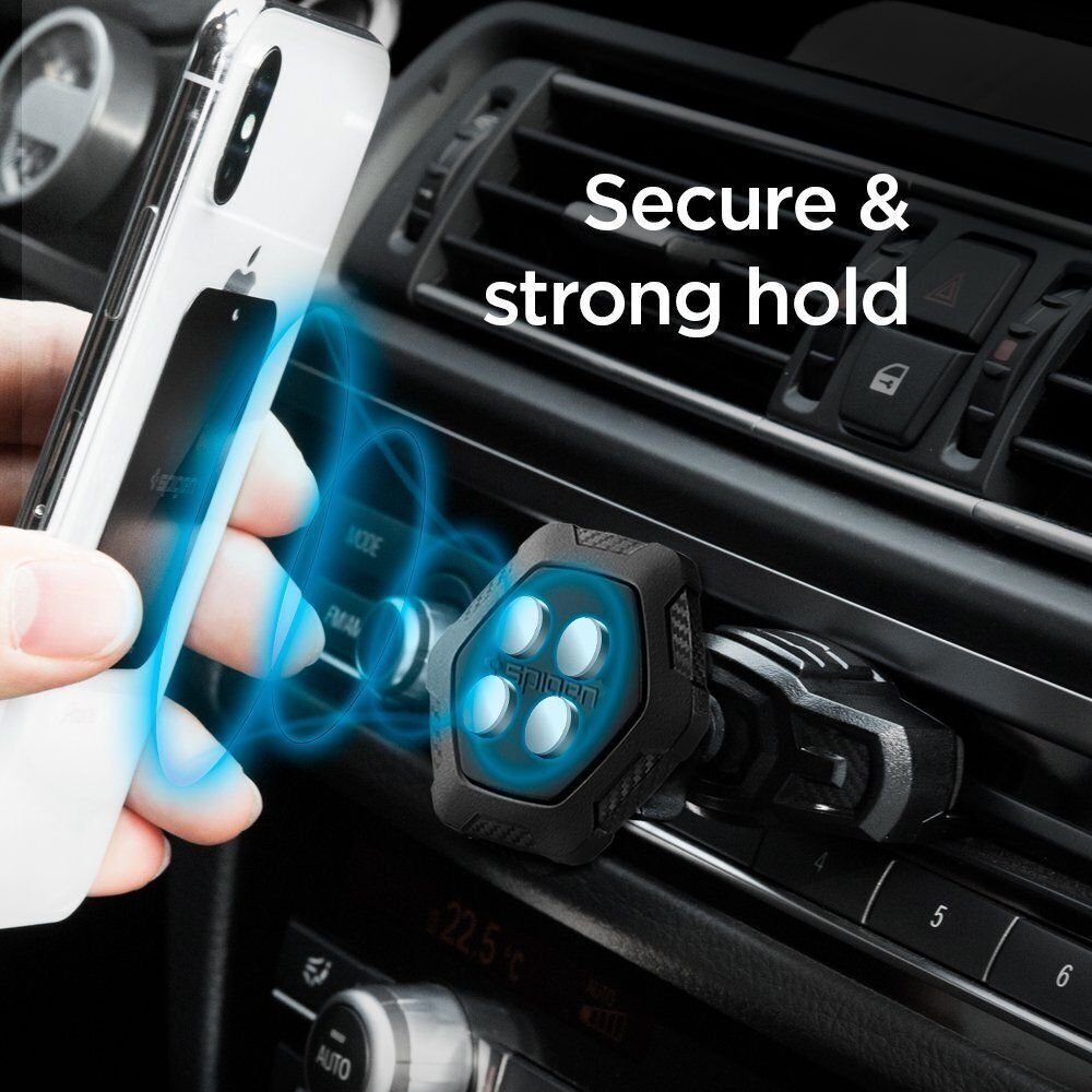 Magnetiline auto telefonihoidja Spigen Qs24, must hind ja info | Mobiiltelefonide hoidjad | kaup24.ee