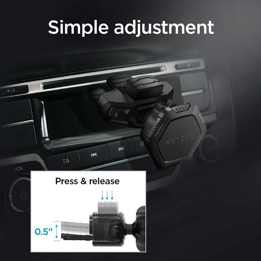 Magnetiline auto telefonihoidja Spigen Qs24, must hind ja info | Mobiiltelefonide hoidjad | kaup24.ee