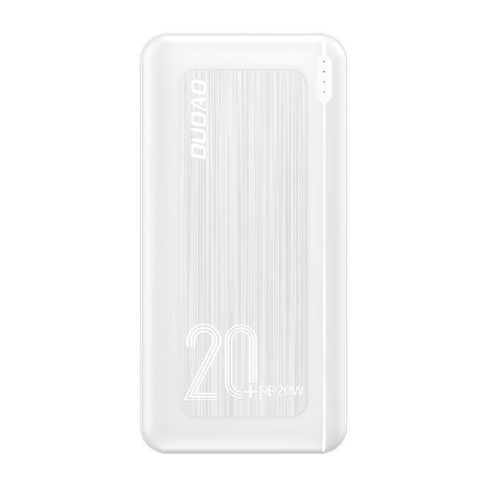 Akupank Dudao 20000 mAh 20 W, kiirlaadimine 3.0 2x USB / USB Type C, valge (K12PQ+ white) цена и информация | Akupangad | kaup24.ee