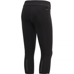 Naiste püksid Adidas Own the Run Tight 3/4 W CF6222, must hind ja info | Naiste spordiriided | kaup24.ee