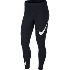 Naiste spordipüksid Nike Legasee Swoosh W CJ2655 013 (67820), mustad hind ja info | Naiste spordiriided | kaup24.ee