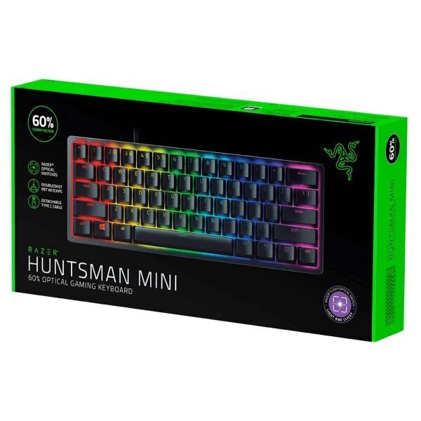 Razer Huntsman Mini, Purple Switch, Black, RU hind ja info | Klaviatuurid | kaup24.ee