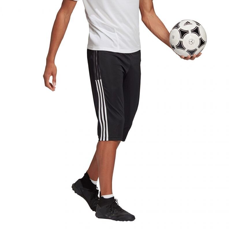 Meeste spordipüksid Adidas Tiro 21 3/4 M GM7375, must цена и информация | Meeste spordiriided | kaup24.ee