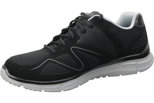 Meeste tossud Skechers Satisfaction M 58350-BKGY, must hind ja info | Spordi- ja vabaajajalatsid meestele | kaup24.ee