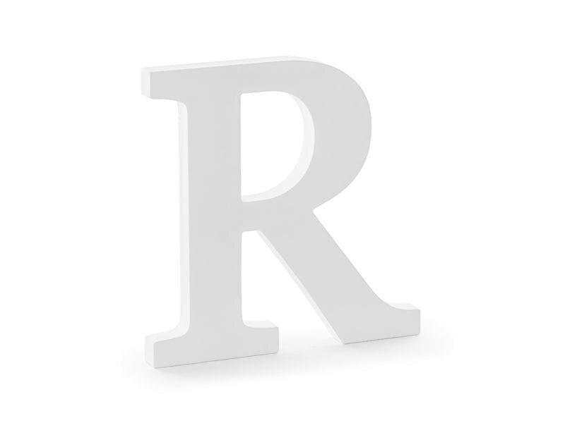 Puidust täht R, valge, 19,5 x 20 cm цена и информация | Peokaunistused | kaup24.ee