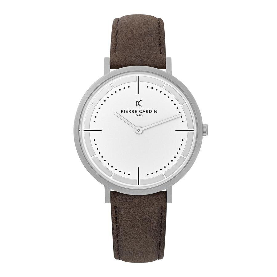 Meeste käekell Pierre Cardin Belleville Park Brown Leather Watch цена и информация | Meeste käekellad | kaup24.ee