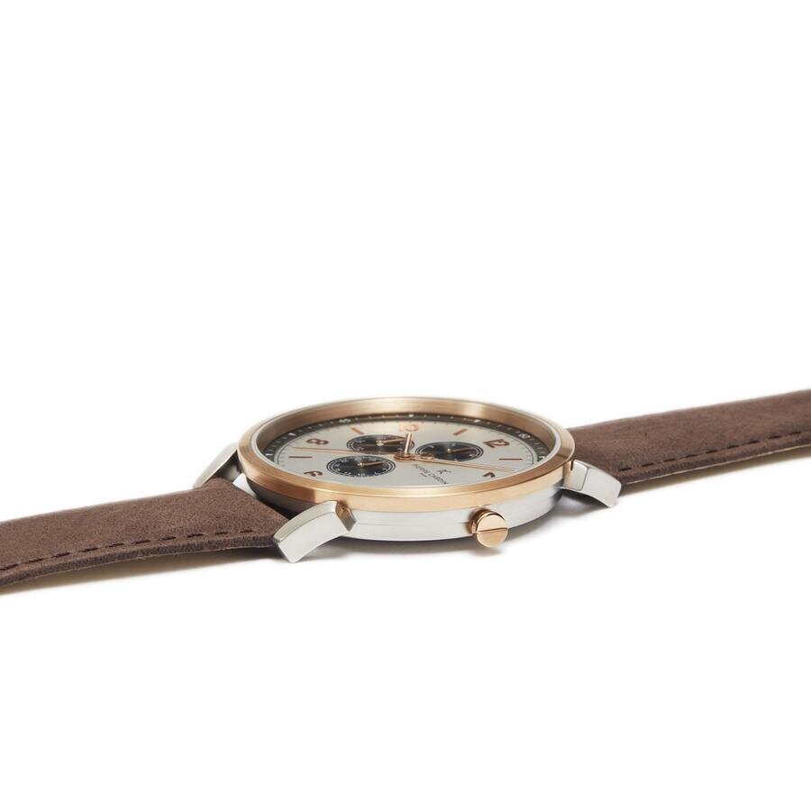 Meeste käekell Pierre Cardin Pigalle Nine Silver Rose Gold Leather Watch hind ja info | Meeste käekellad | kaup24.ee