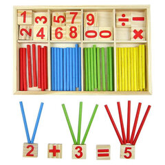 Montessori - деревянный счетный набор, Wooden counting set цена и информация | Игрушки для малышей | kaup24.ee