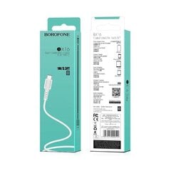 Borofone X16 USB-C kaabel 100cm valge hind ja info | Mobiiltelefonide kaablid | kaup24.ee