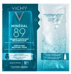 Увлажняющая листовая маска для лица Vichy Mineral 89, 29.2 г цена и информация | Маски для лица, патчи для глаз | kaup24.ee