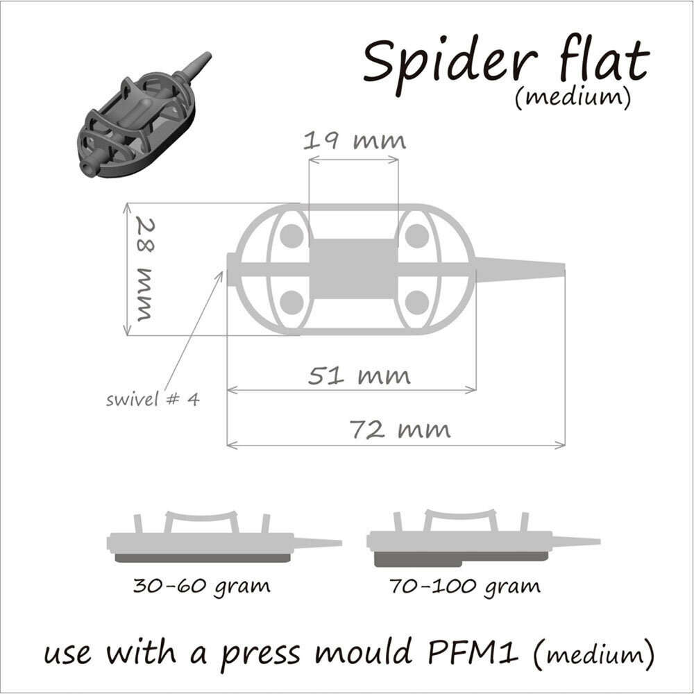 Söötja Method Spider Flat цена и информация | Söödatopsid | kaup24.ee
