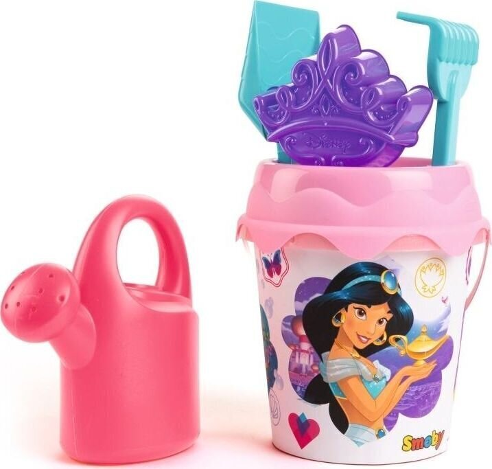 Liivakasti mänguasjade komplekt ämbri ja kastekannuga Smoby Disney Princess цена и информация | Mänguasjad (vesi, rand ja liiv) | kaup24.ee