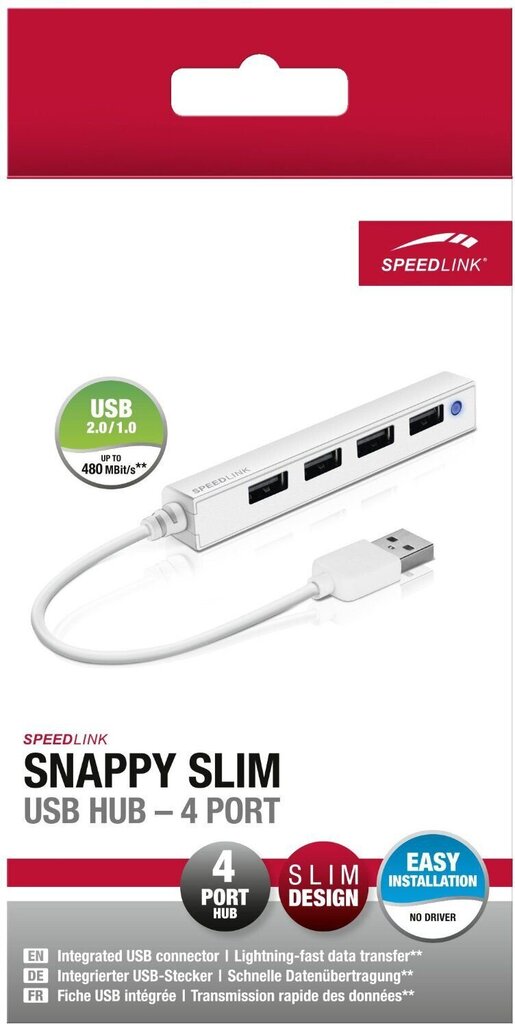 Speedlink SL-140000-WE цена и информация | USB jagajad, adapterid | kaup24.ee