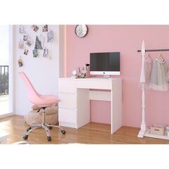 Письменный стол Nore A7, левый вариант, белого цвета цена и информация | Компьютерные, письменные столы | kaup24.ee